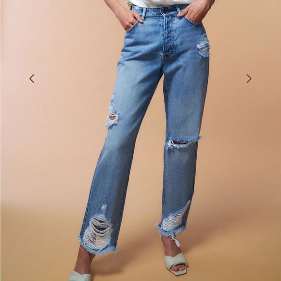 Ser.O.Ya Maggie Mid Rise Vintage Straight Jeans 25 - Picture 1 of 7